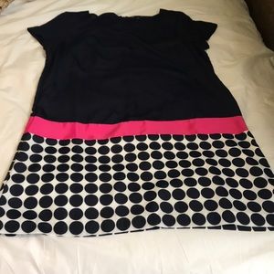 Silky blue with polka dot dress!